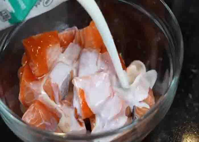 Brining the salmon bites