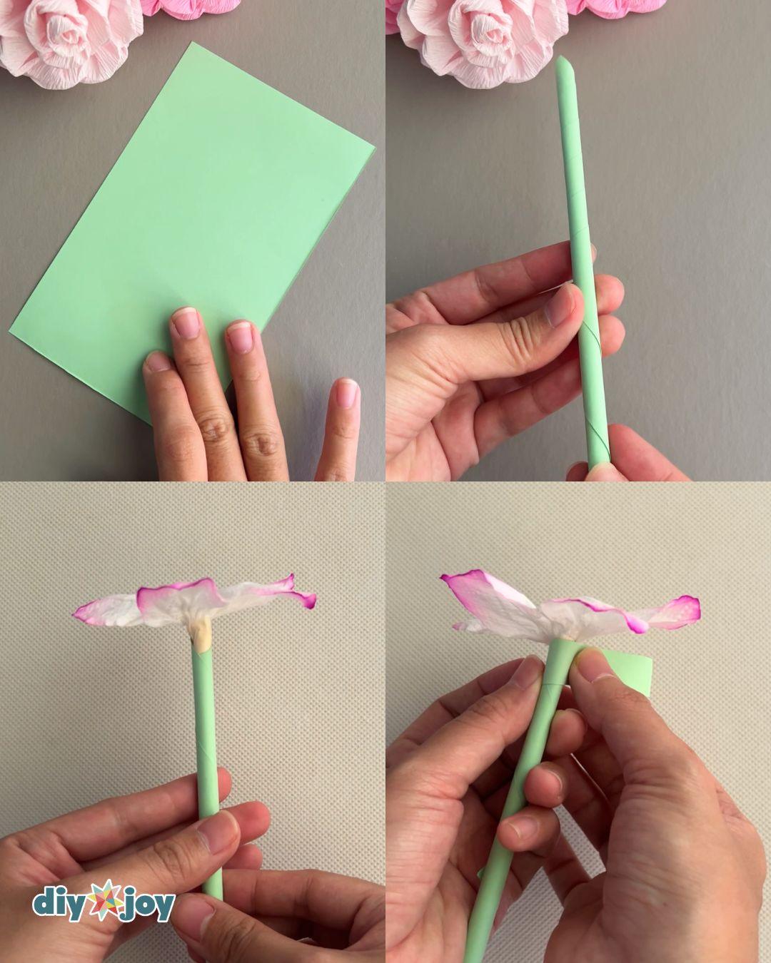 Toilet Paper Flower Bouquet — easy toilet paper flowers