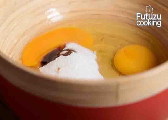 Combining all the ingredients for the coconut cookies