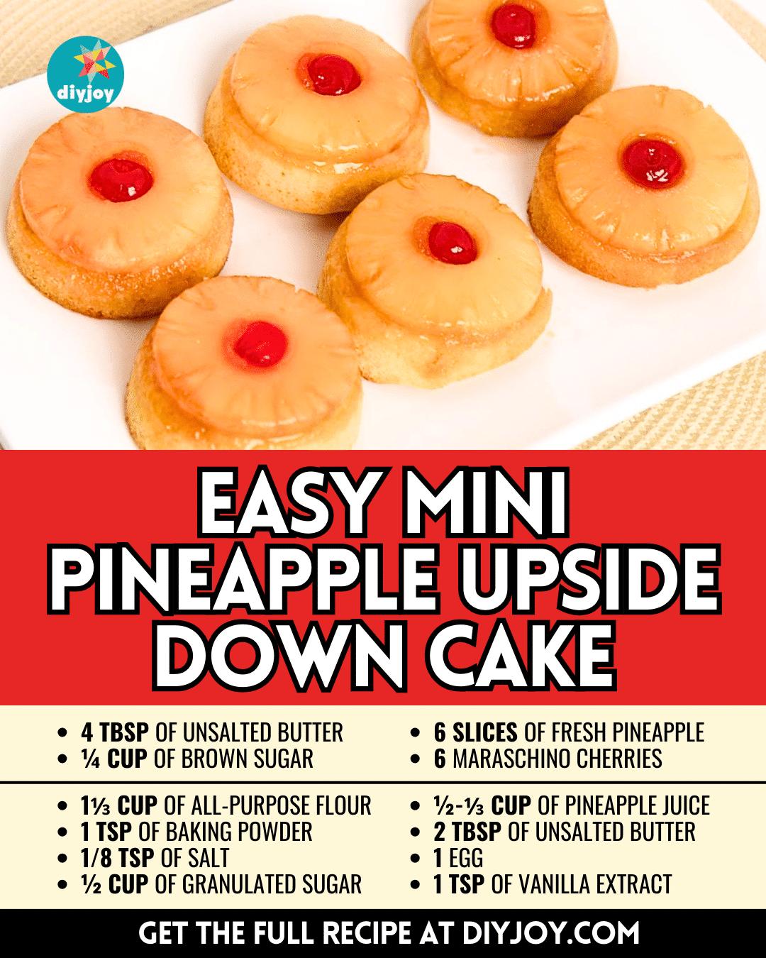 Easy Mini Pineapple Upside Down Cake Recipe