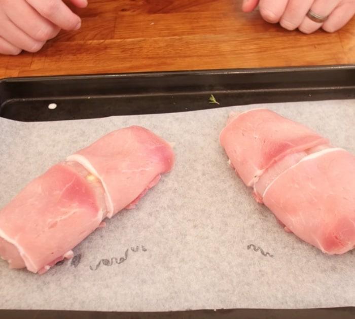 Make Bacon Honey Mustard Stuffed Chicken Breast Wraps