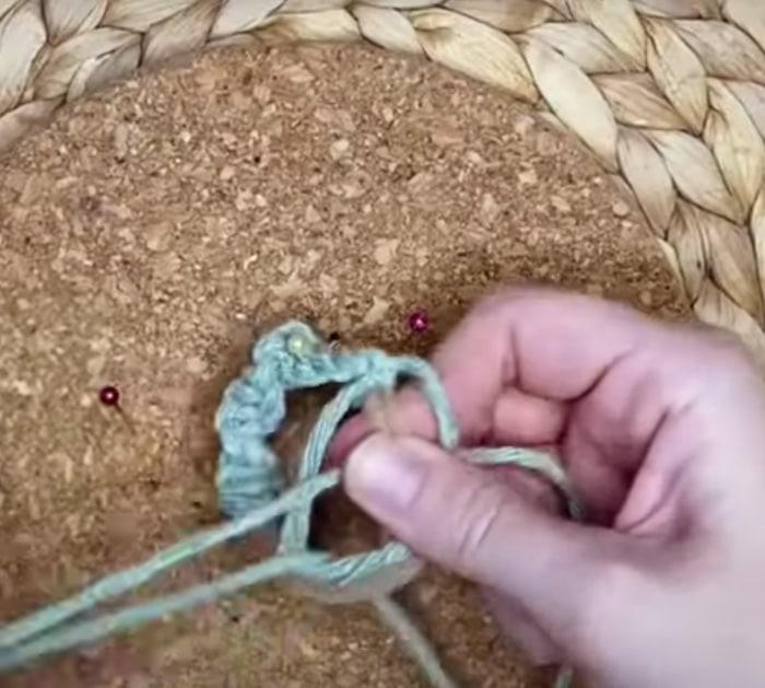 materials for diy macrame scrunchie