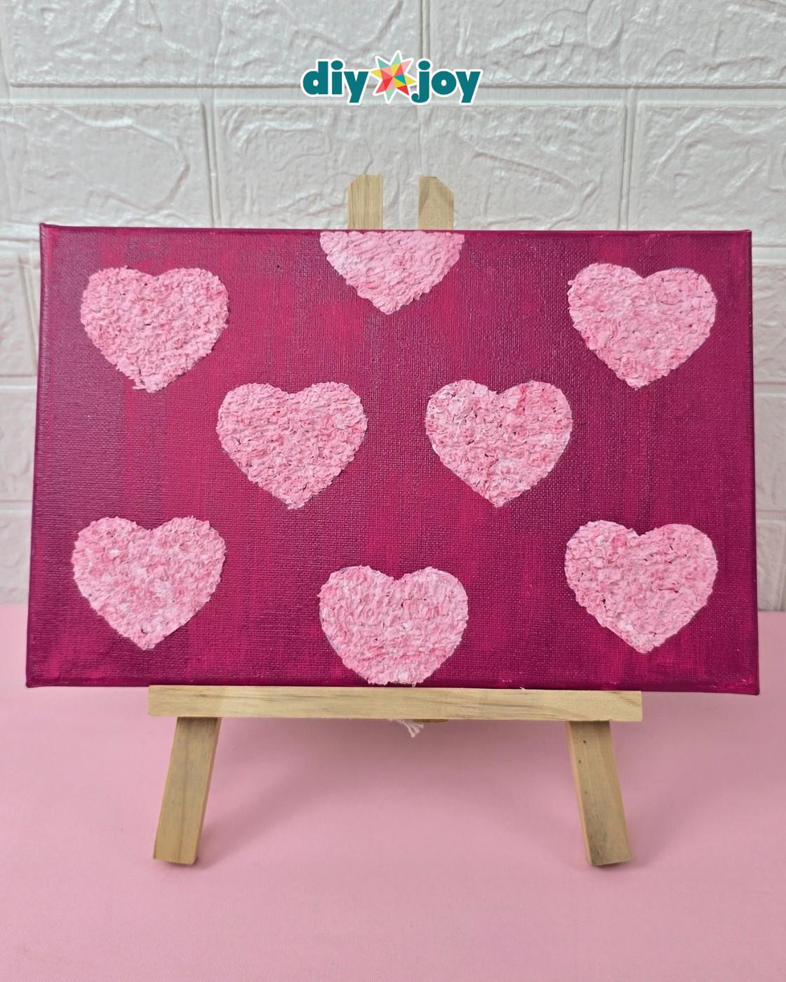 Easy Textured Heart Canvas Art Painting