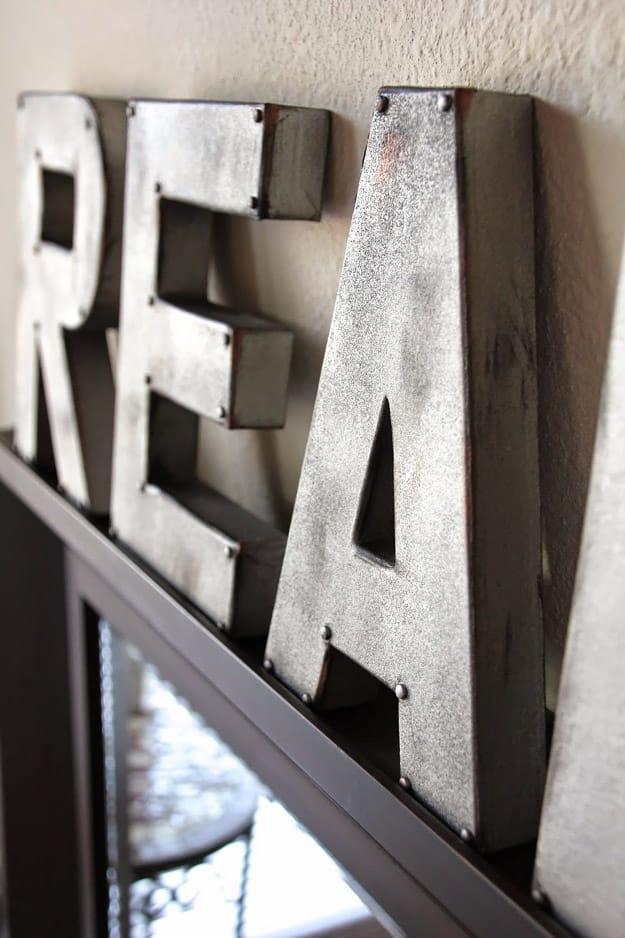 Zinc Letters Anthropologie Inspired, a simple idea that makes a real difference and an affordable way to try something new
