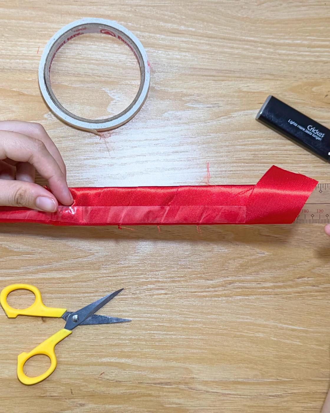 Homemade 2 Minute Ribbon Rose — step 5