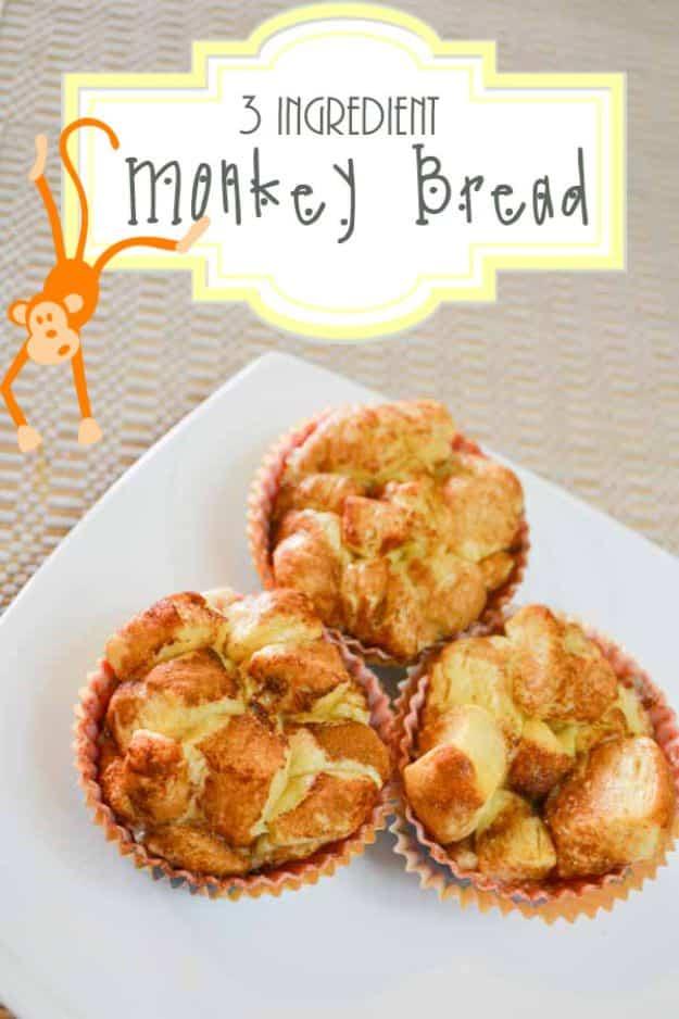 Best Recipes To Teach Your Kids To Cook - 3-Ingredient Monkey Bread - Easy Ideas To Show Children How to Prepare Food - Kid Friendly Recipes That Boys and Girls Can Make Themselves