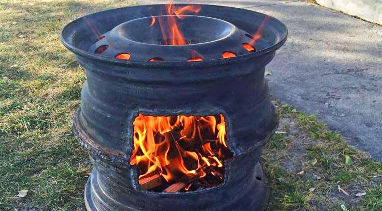 Old Tire Rims Make DIY Fire Pits