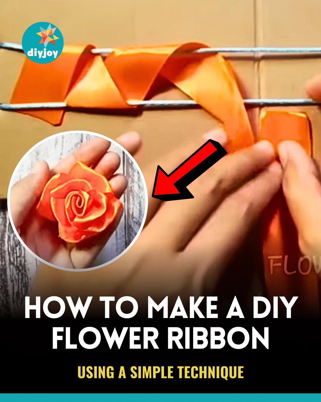 Easy Trick To Make A Flower Ribbon