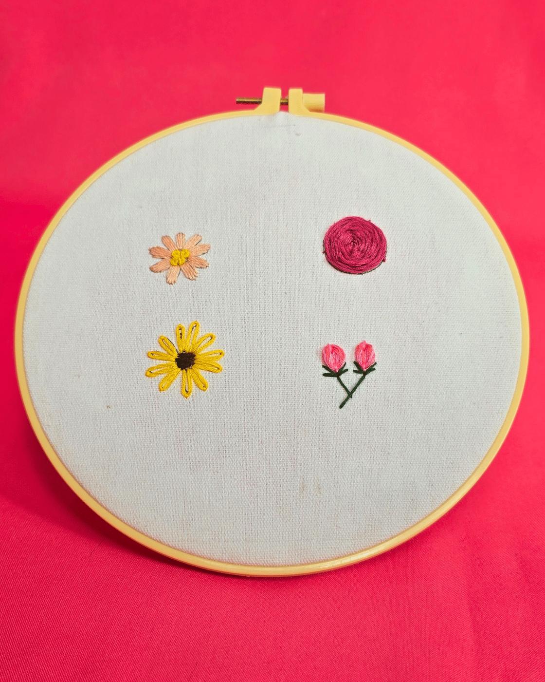 Easy Simple Flower Embroidery Stitches — cute flower embroidery in just minutes