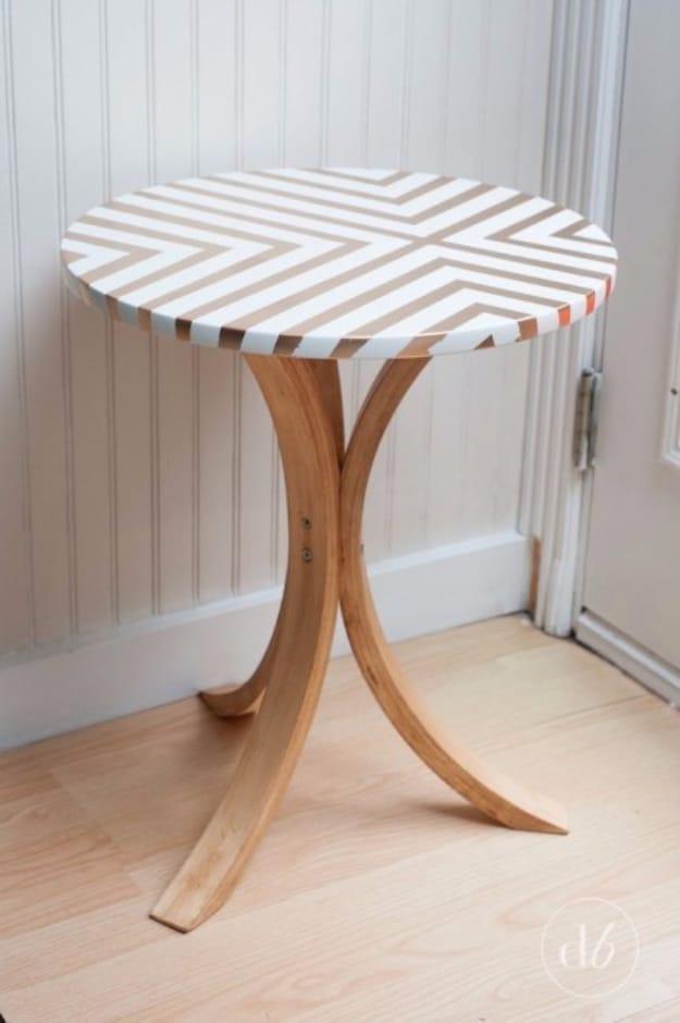 IKEA Side Table Makeover, easy to pull off with basic supplies and a clever way to reuse scraps you already have