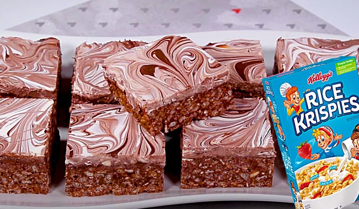 Nutella Swirl Rice Krispie Treats Recipe
