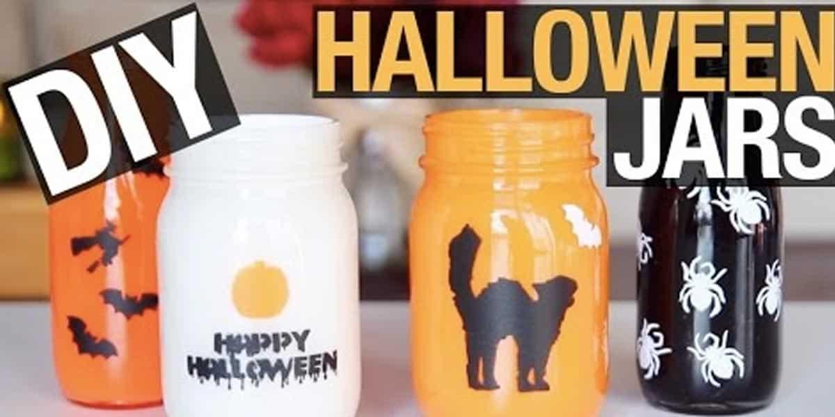 DIY Halloween Mason Jars Hold Candy Or Tea Lights