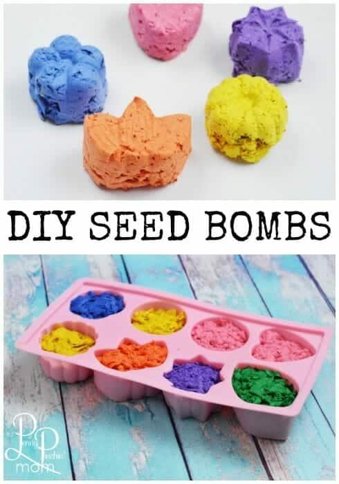 Handmade wildflower seed bombs packaged in a small set, an easy eco friendly craft to make and sell in spring