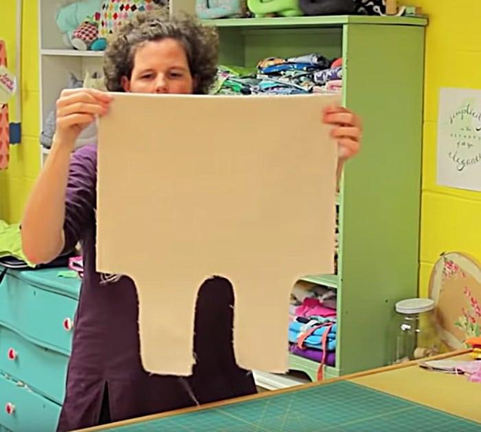 Learn to sew a DIY Tote bag using a drop cloth from the hardware store