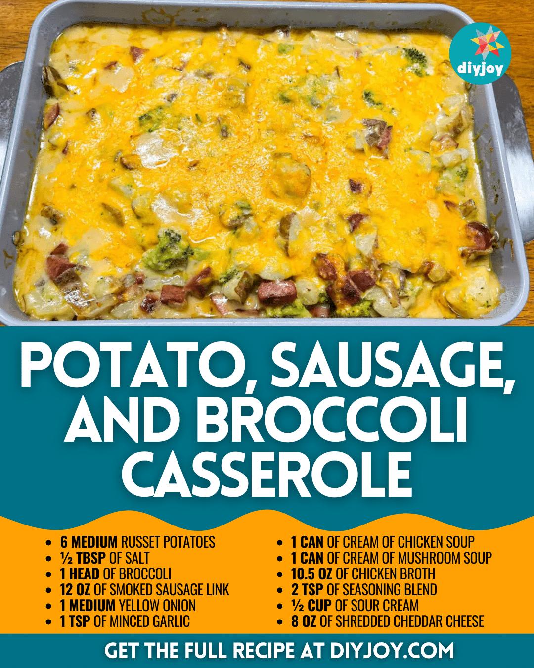 Easy Potato, Sausage, & Broccoli Casserole Recipe