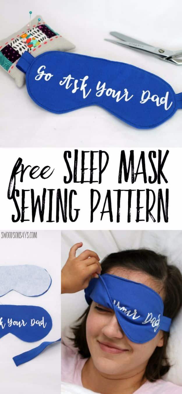 Go Ask Your Dad Sleep Mask, a fun DIY sleep mask worth sewing this weekend and a favorite pick from this roundup
