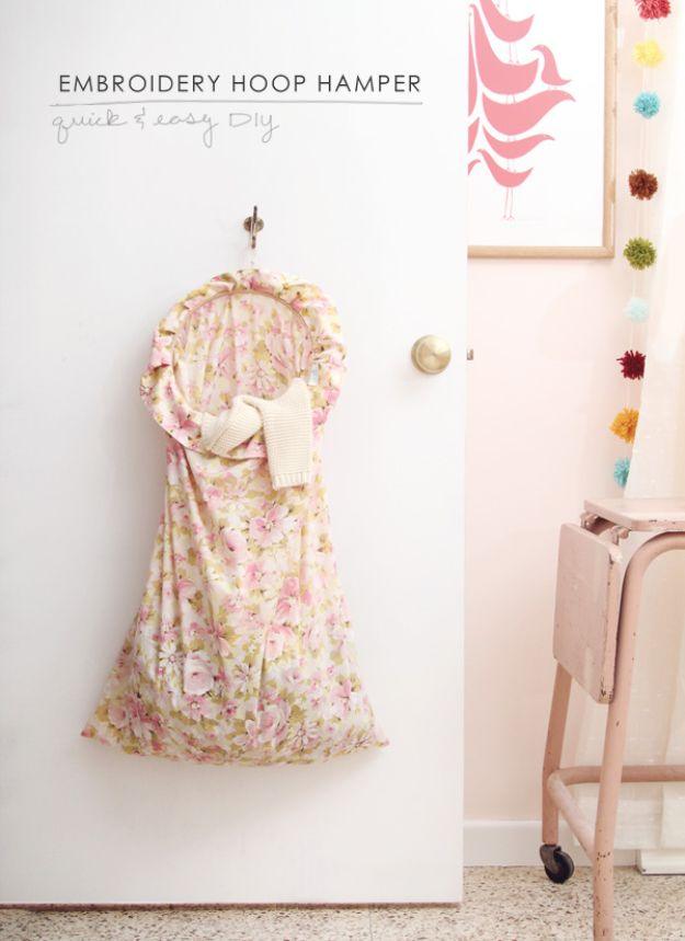 Make Your Own Hanging Laundry Hamper, worth adding to the weekend project list and a popular choice on this list