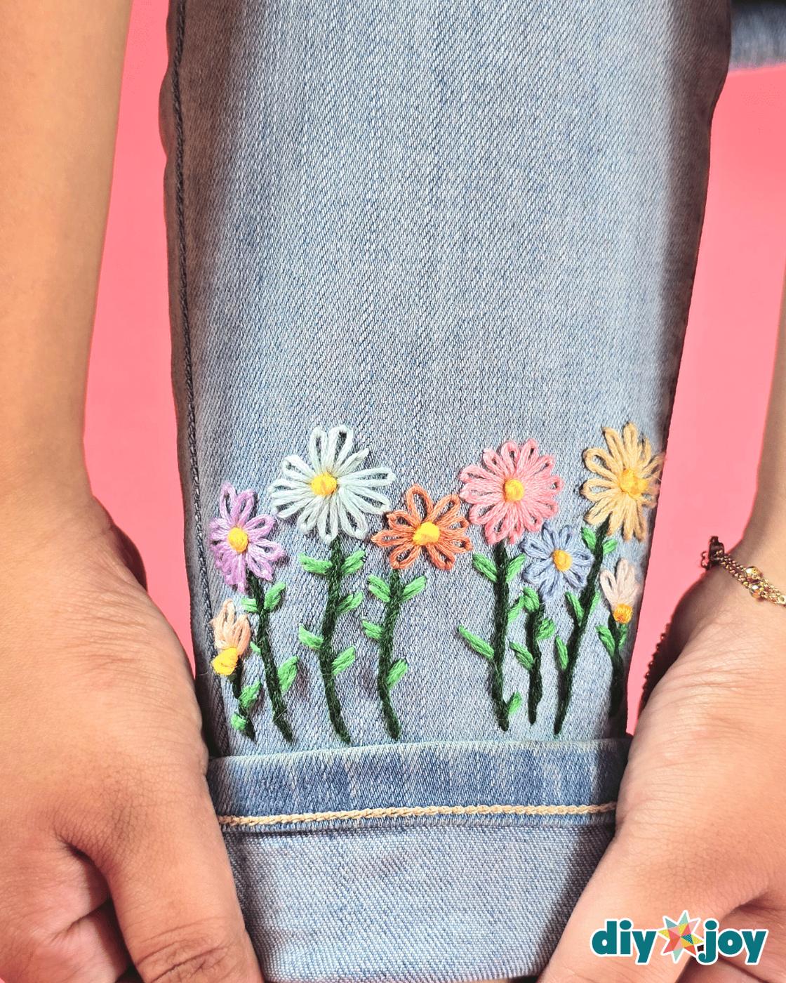 Floral Embroidery For Jeans Leg — why you'll love this project