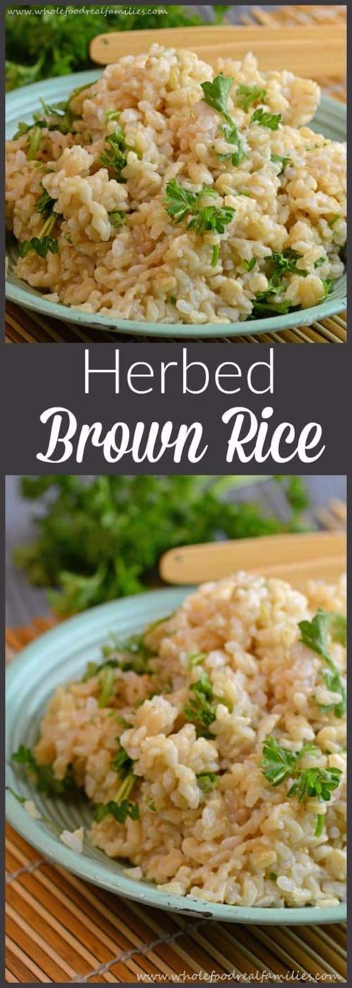 Best Rice Recipes - Herbed Brown Rice - Easy Ideas for Quick Meals Made From a Bag of Rice - Healthy Recipes With Brown, White and Arborio Rice - Cheesy, Fried, Asian, Mexican Flav