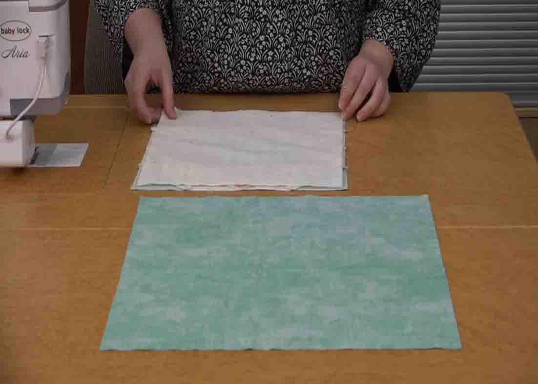Layering the batting and the front of the quilt project