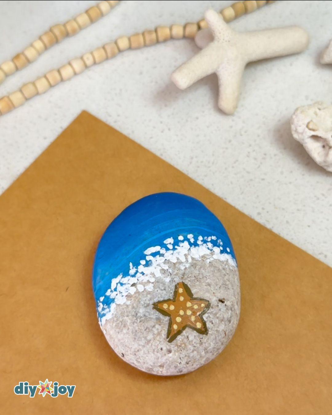 Beach Rock Painting — simple beach painting