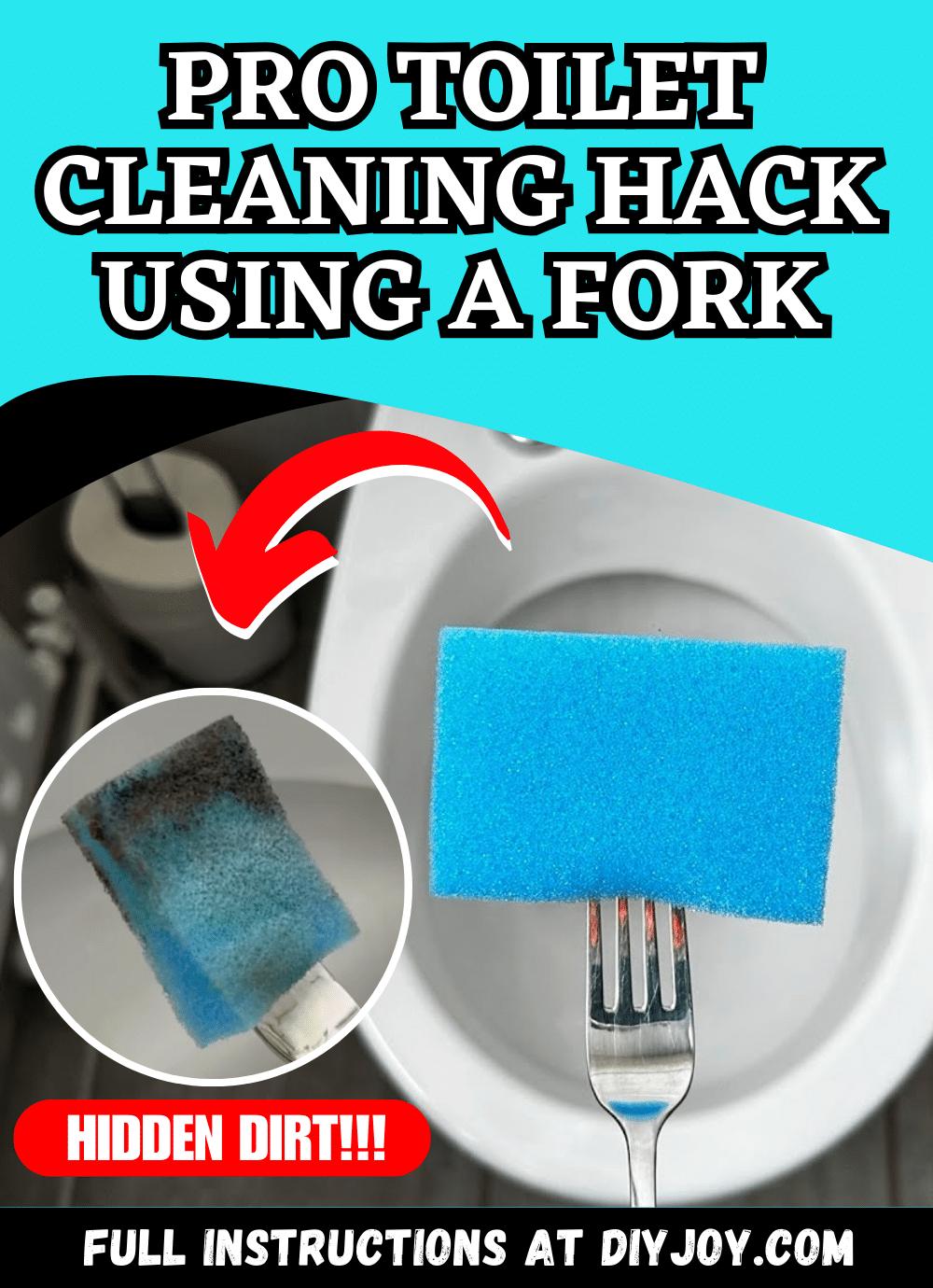 Pro Toilet Cleaning Hack Using A Fork