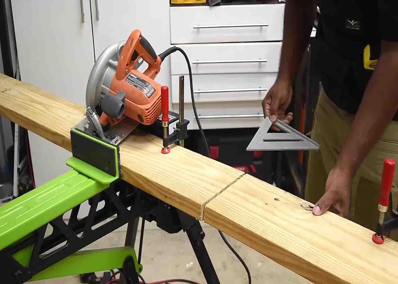 Cutting down the shelves into three parts