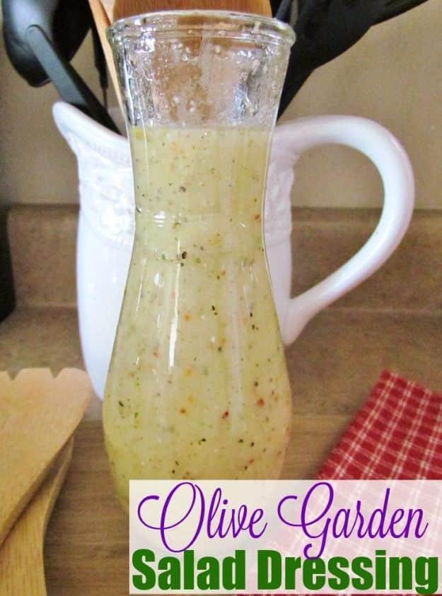 Salad Dressing Recipes - Olive Garden Salad Dressing - Healthy, Low Calorie and Easy Recipes for Creamy Homeade Dressings - How To Make Vinaigrette, Mango, Greek, Paleo, Balsamic,