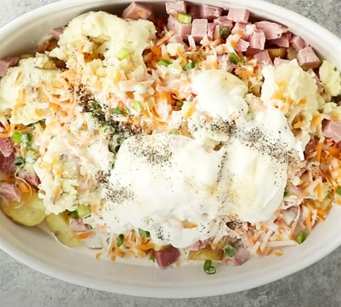 Potato Ham Casserole - Baked Potato Recipes - Leftover Recipes