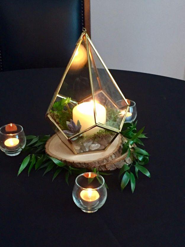 Easy Terrarium Centerpiece, a beautiful handmade touch for the big day and easy to fit into a weekend