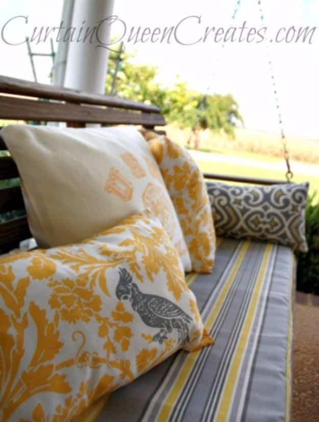 3-Step DIY Bench or Swing Cushion, a backyard sewing project, short enough on steps to wrap up before supper