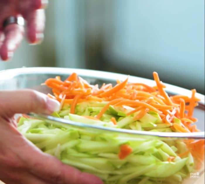 Homemade Creamy Apple Slaw Ingredients