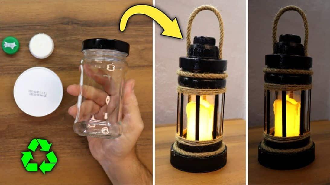 DIY Candle Holder from Glass Jar