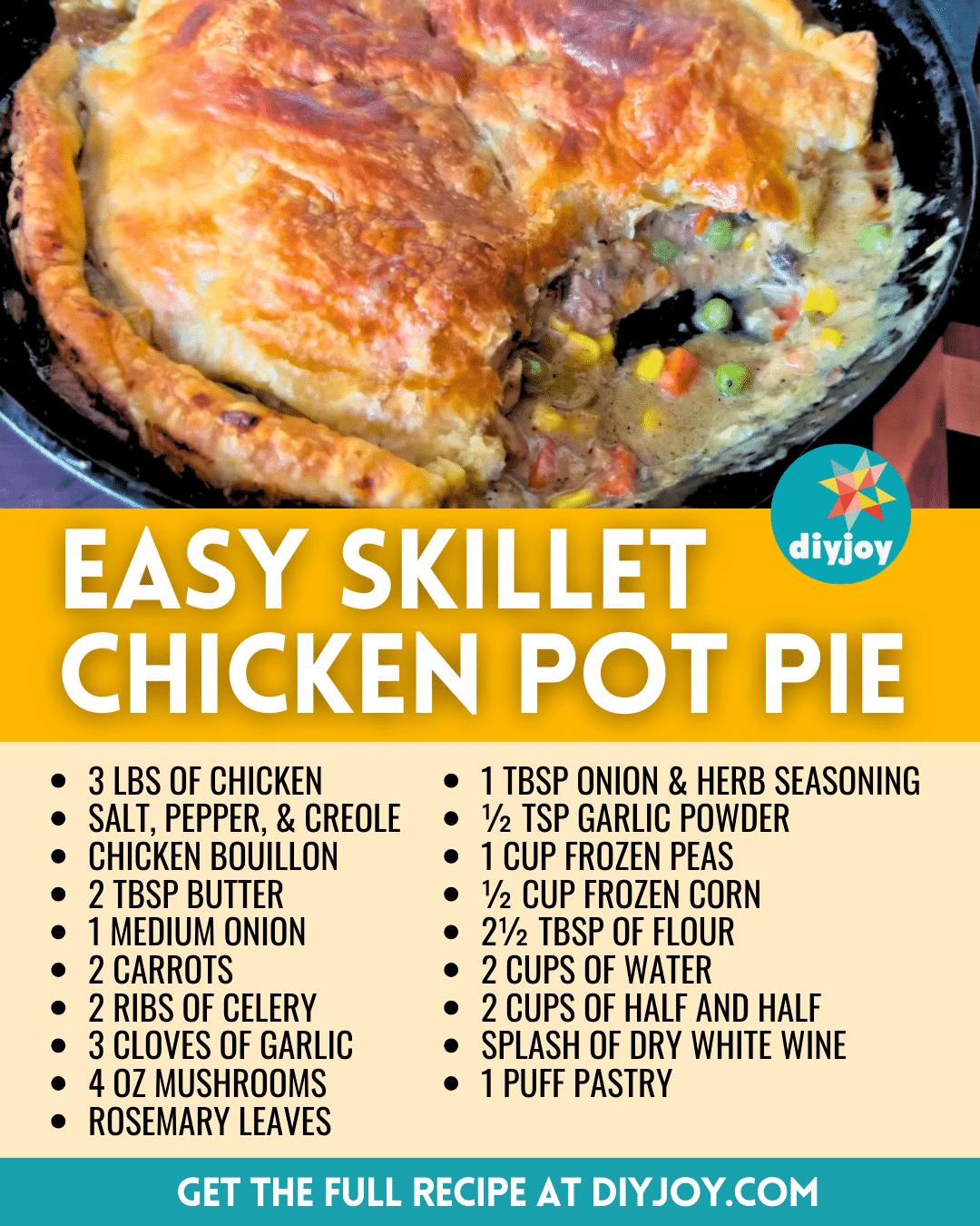 Easy Skillet Chicken Pot Pie Recipe