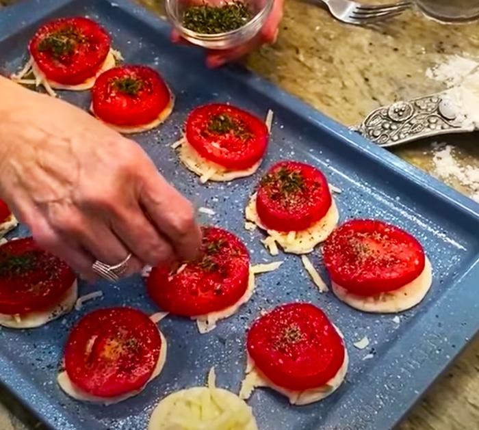 Paula Deen's Tomato Tarts Appetizer Recipe | Homemade Recipes