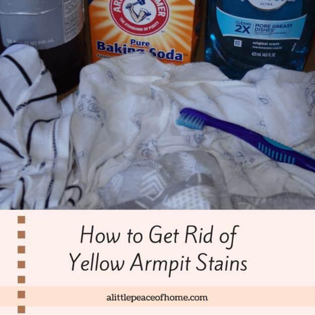 Get Rid of Tricky Armpit Stains, a budget friendly way to tackle tough stains and a clever shortcut for laundry day