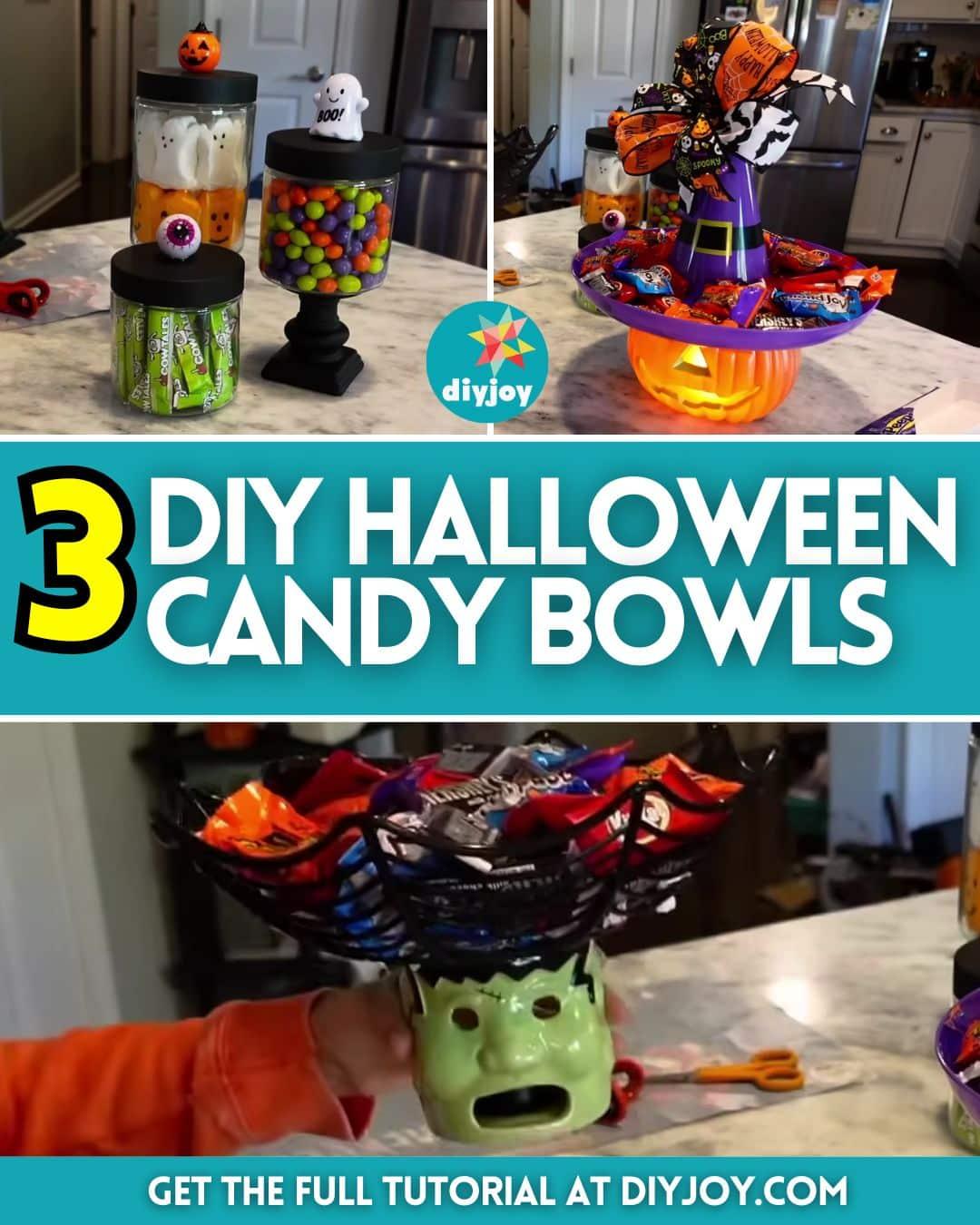 3 DIY Halloween Candy Bowls