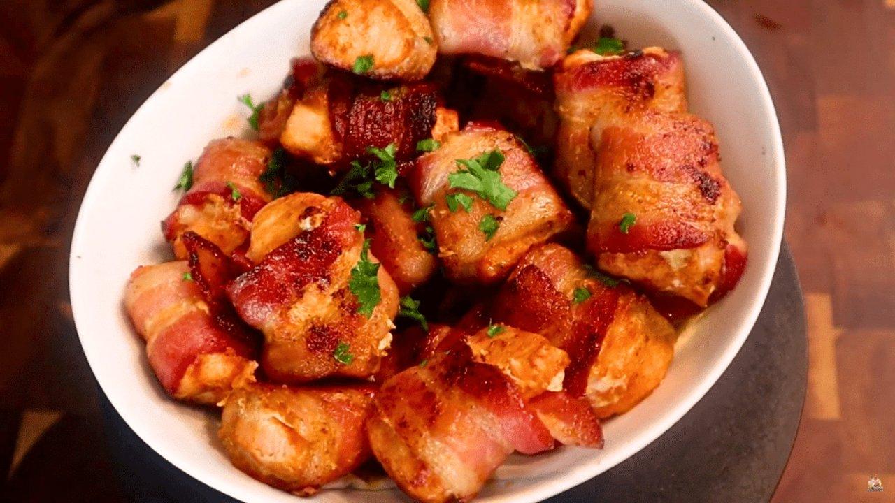 Easy Bacon-Wrapped Salmon Bites Recipe