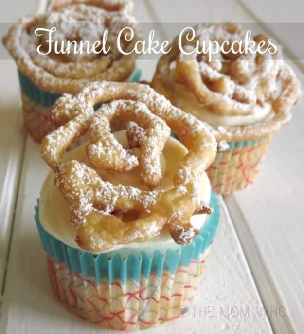 Cool Cupcake Decorating Ideas - Funnel Cake Cupcakes - Easy Ways To Decorate Cute, Adorable Cupcakes - Quick Recipes and Simple Decorating Tips With Icing, Candy, Chocolate, Butter