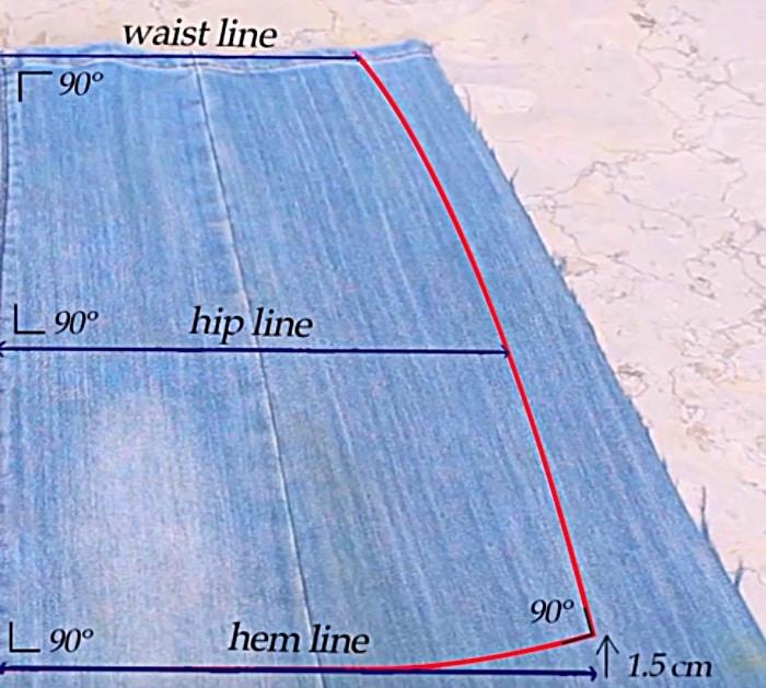 Learn to make an upcycled denim skirt from your old jeans