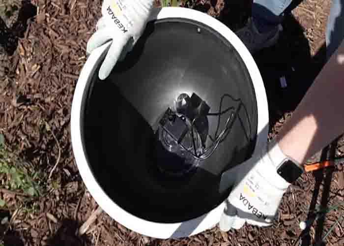 Assembling the DIY solar water fountain