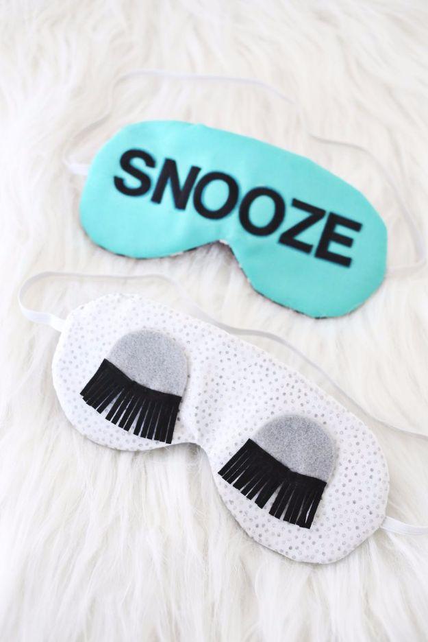 Make Your Own Eye Mask, a fun DIY sleep mask worth sewing this weekend and a simple sewing project for a beginner crafter