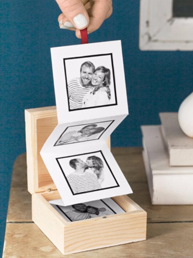 Quick Last Minute DIY Gifts You Can Make - Pop Up Photo Box - Easy and Quick Last Minute DIY Gift Ideas for Mom, Dad, Him or Her, Freinds, Teens, Kids, Girls and Boys. Fast Crafts