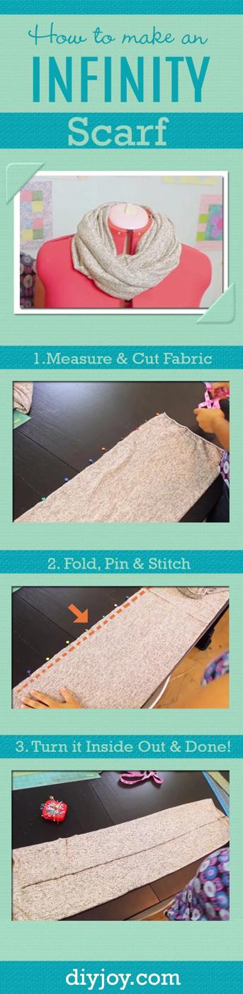 How To Make An Infinity Scarf - Tutorial and How To for Easy DIY Fashion