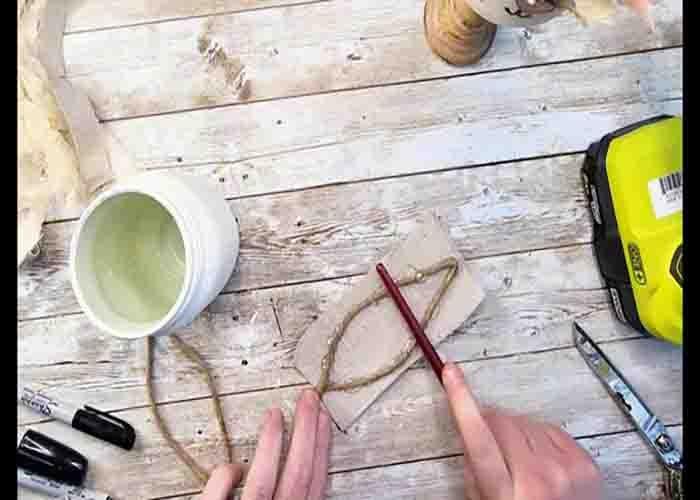 Making the ears for the mason jar bunnies