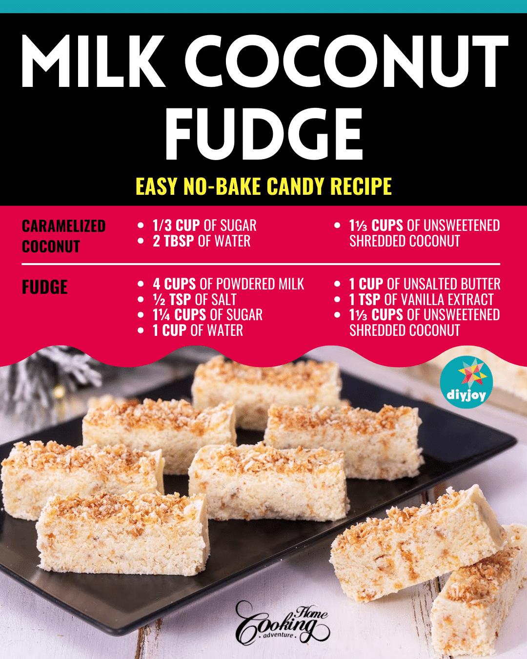 Easy-To-Make Milk Coconut Fudge