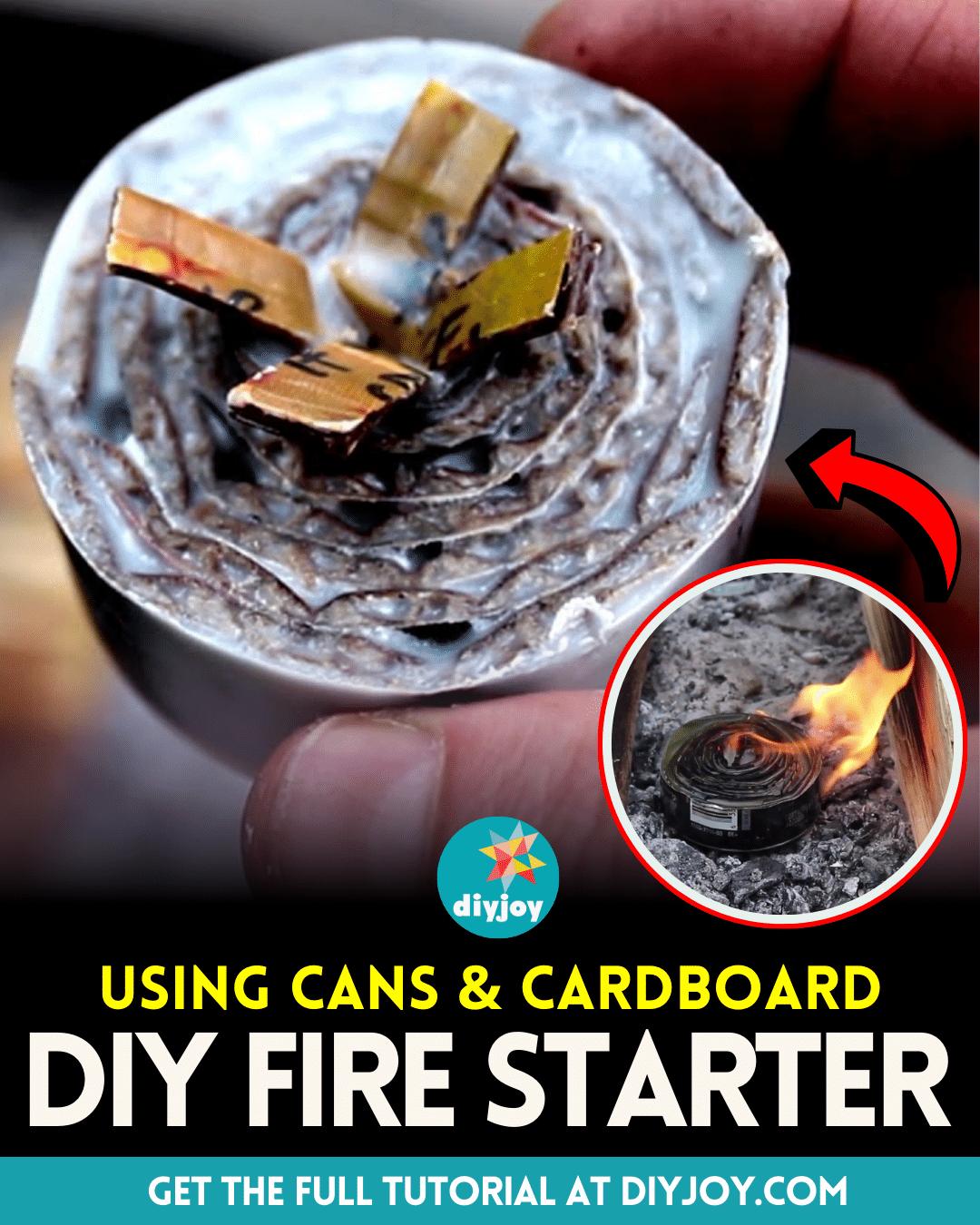 Easy DIY Fire Starter Using Cans & Cardboard