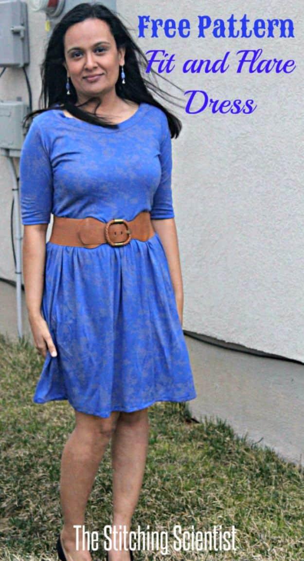 DIY Dresses to Sew for Summer - Fit And Flare Dress - Best Free Patterns For Dress Ideas - Easy and Cheap Clothes to Make for Women and Teens - Step by Step Sewing Projects - Short