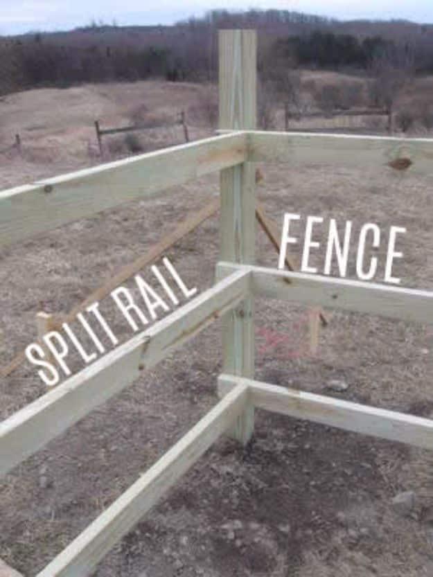 Split rail fence, a pale pressure treated three rail fence turning a corner across a bare brown winter field