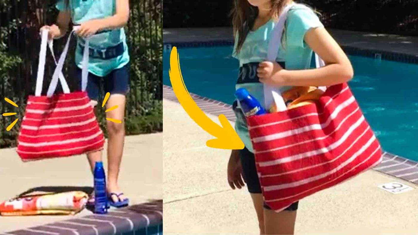 Dollar Store DIY Placemat Tote Bag Tutorial